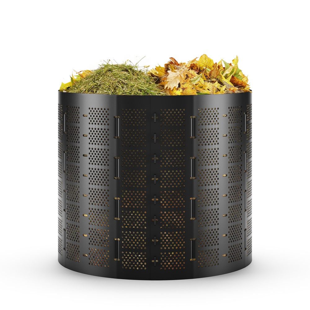 Bradas Kompostbehälter, 800 Liter, aus HDPE, schwarz