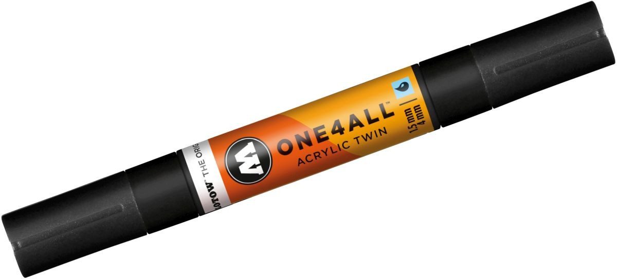 MOLOTOW Permanentmarker Permanentmarker One4All Acrylic Twin nachfüllbar 1,5 und 4mm signalsch
