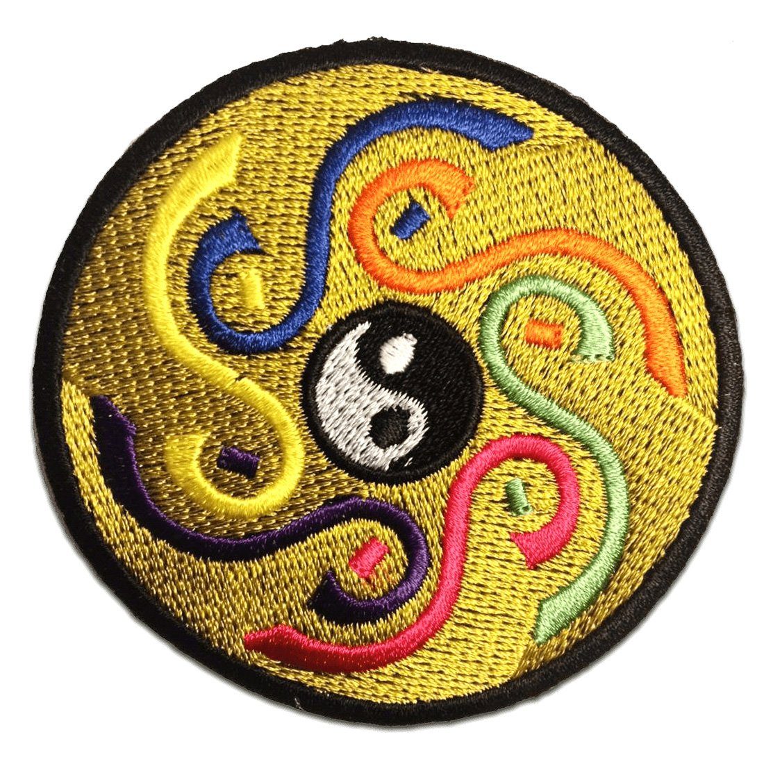 Catch the Patch Aufnäher Bügelbild, Aufbügler, Applikationen, Patches, Flicken, zum aufbügeln, Polyester, Yin Yang spirituell - Größe: Ø 8 cm