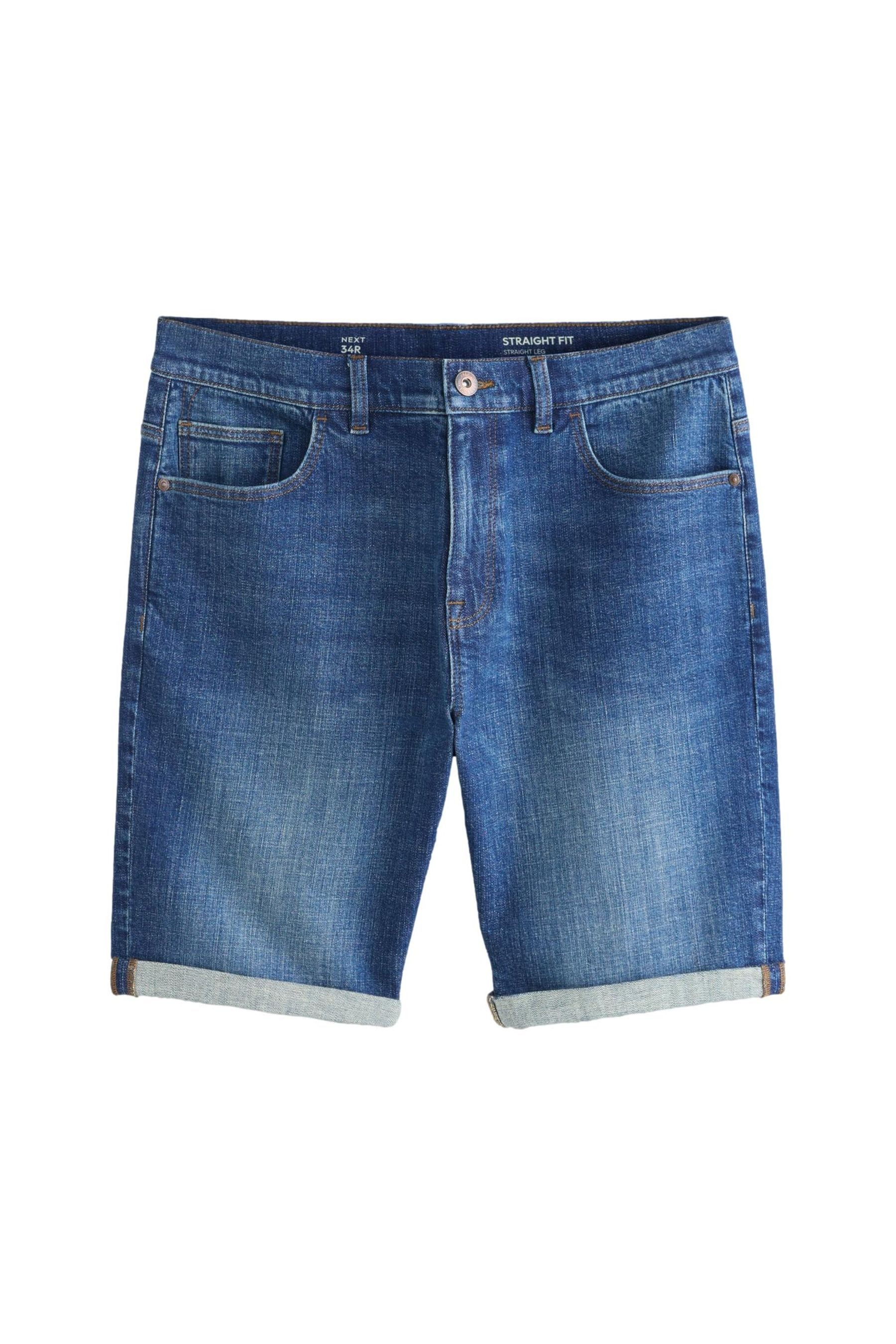 Jeansshorts Straight Fit Denim-Shorts mit Stretch