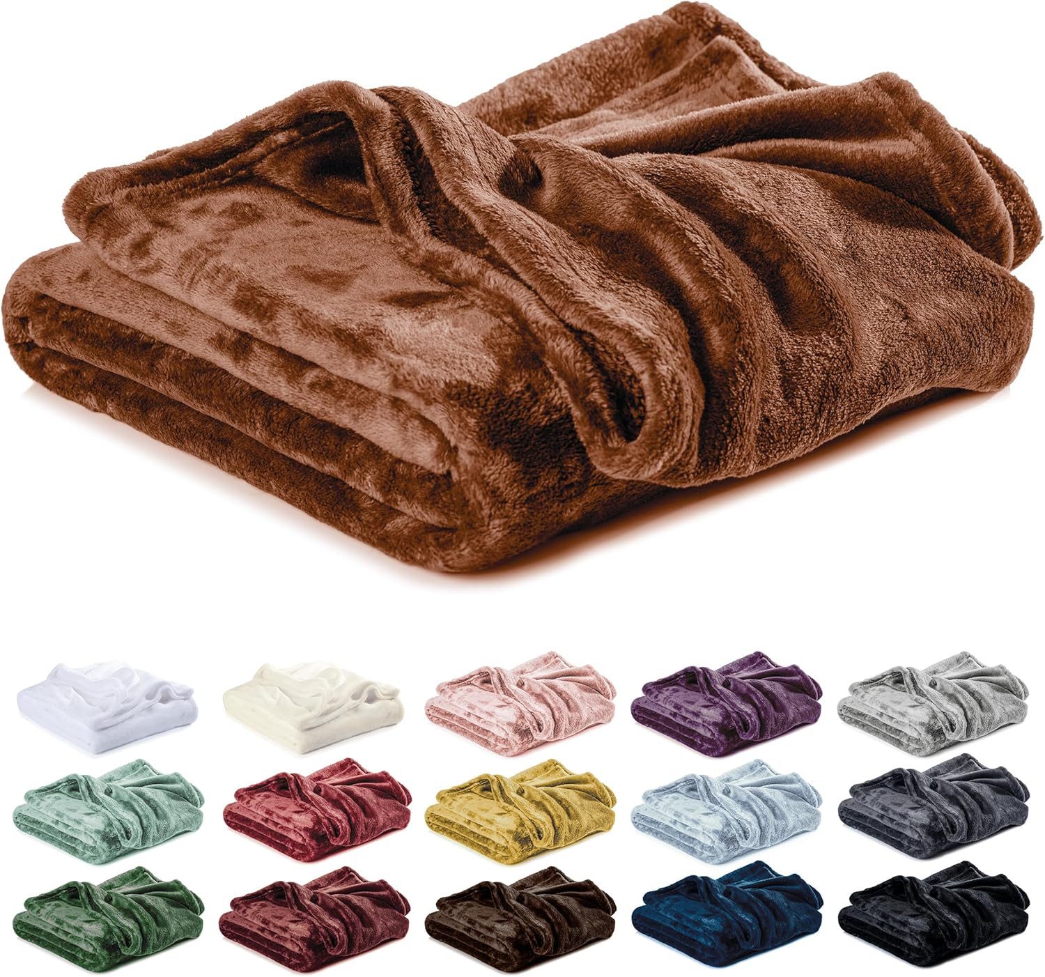 Wohndecke Kuscheldecke, Fleecedecke, Wolldecke flauschig und weich, Lavea, Sofadecke, Atmungsaktiv & Hautfreundlich, Decke