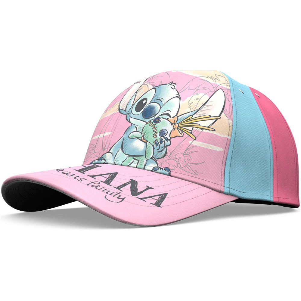 Disney Baseball Cap Basecap Lilo & Stitch Kinder Cap Verstellbar Mädchen Sonnenschutz 100 % Baumwolle