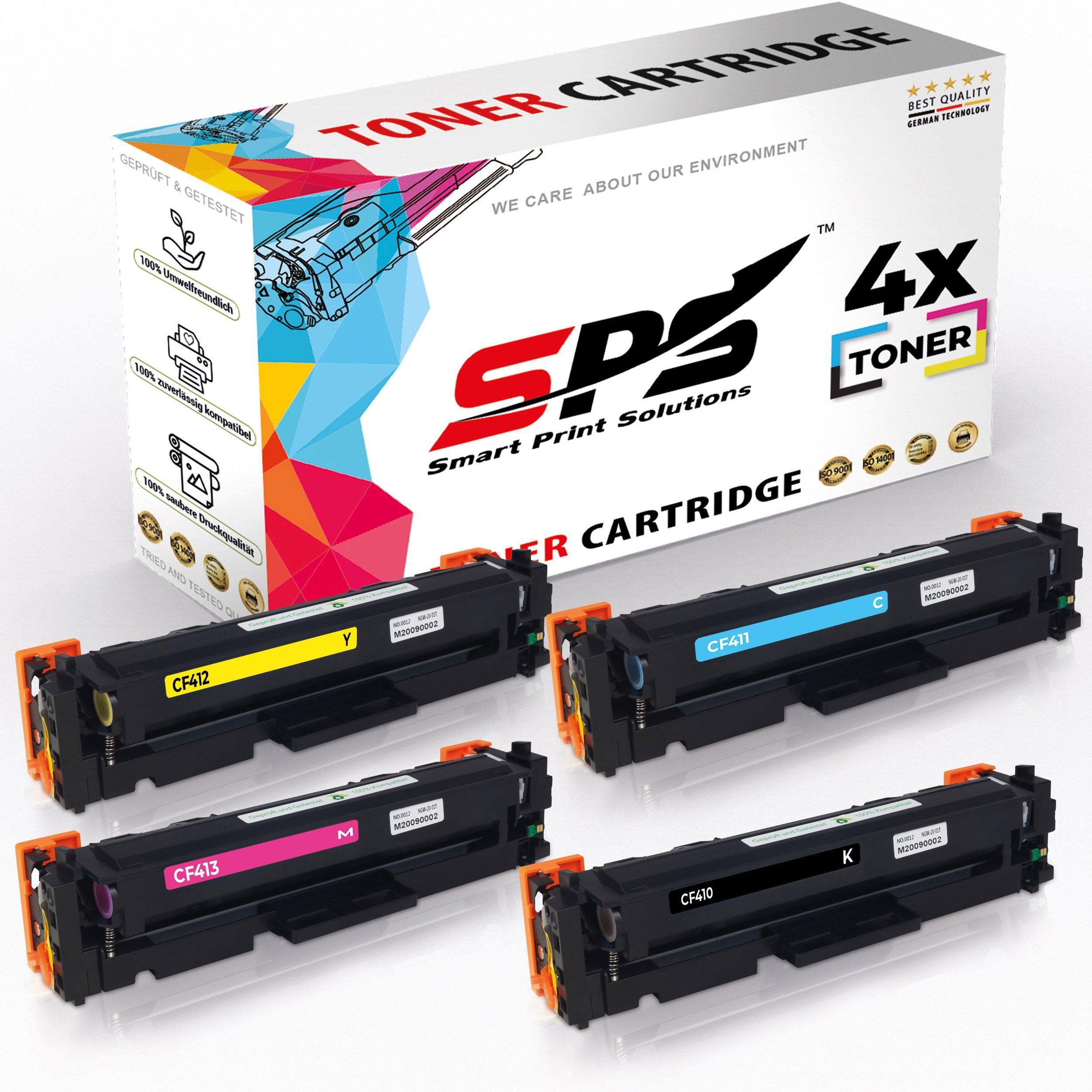 SPS Tonerkartusche Kompatibel für HP Color Laserjet Pro M452 410A, (4er Pack)