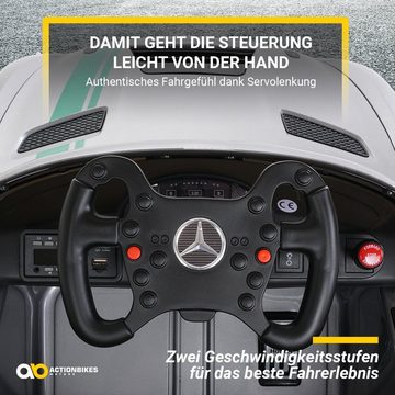 Actionbikes Motors Elektro-Kinderauto Elektroauto Mercedes Benz AMG GT4 - Türen zum Öffnen - Bremsautomatik, Belastbarkeit 35 kg, (1-tlg), 2x 12 V Motor - Kinder Fahrzeug Spielzeug ab 3 Jahre elektrisch