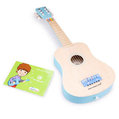 New Classic Toys® Kindergitarre Gitarre NATUR/BLAU Kindergitarre