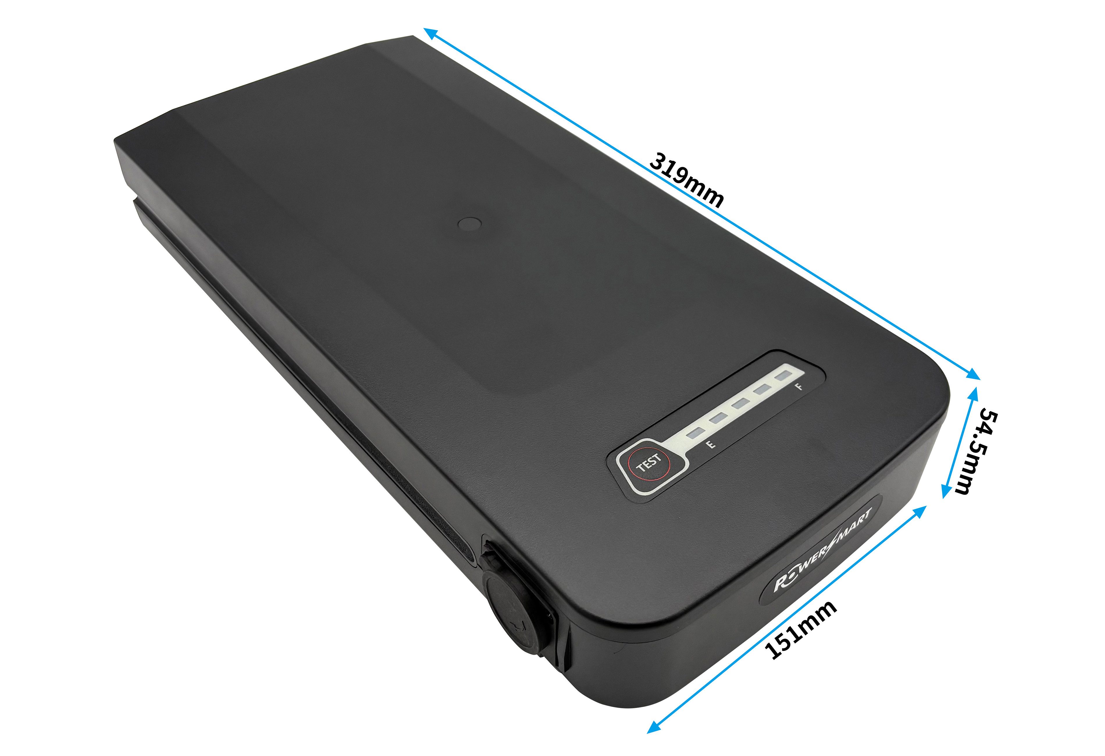 PowerSmart YJ1561004 E-Bike Akku für Prophete 0322, 0415, P300692, P300695+2A Ladegerät Li-ion 10400 mAh (36 V)