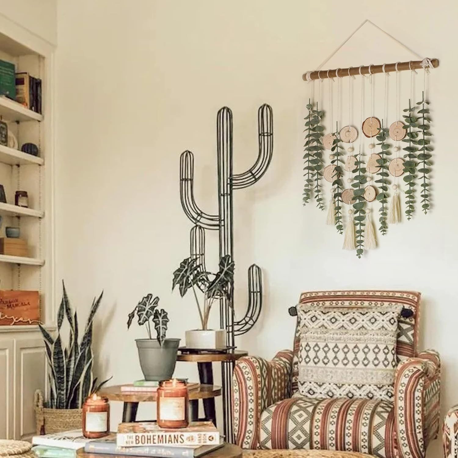 Agger Hängedekoration Hängende Eukalyptus Wanddekoration,Boho Raumdekor – Bild 5 von 5
