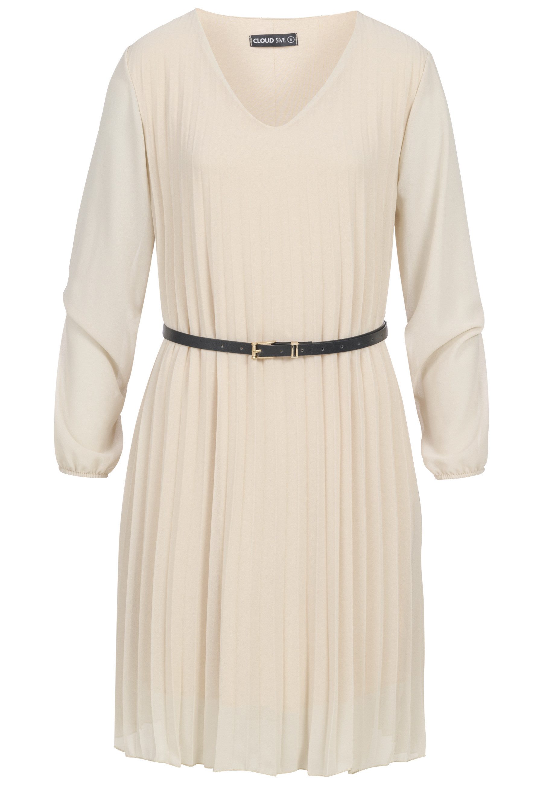 CLOUD 5IVE Shirtkleid CLOUD 5IVE Cloud 5ive Pleated Dress with belt (1-tlg)