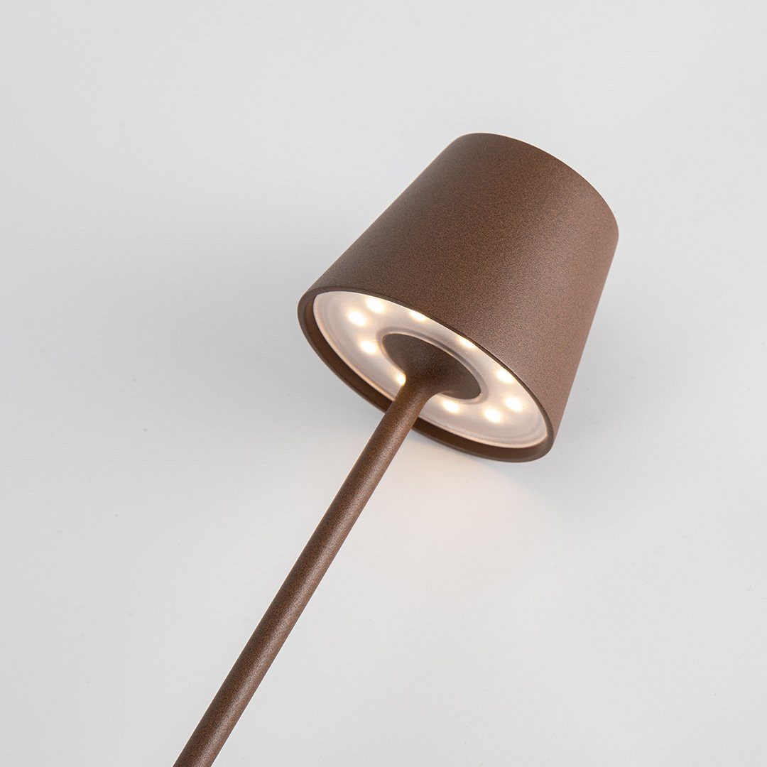 Neona LED Tischleuchte NOVA Rostbraun, LED fest integriert, Warmweiß