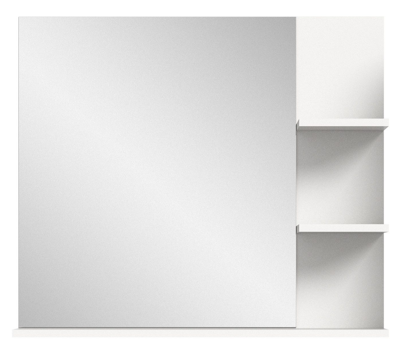 furnling Badezimmerspiegelschrank Lauri 3 Ablageböden, große Spiegelfront, Badmöbel, modern, 80 cm breit