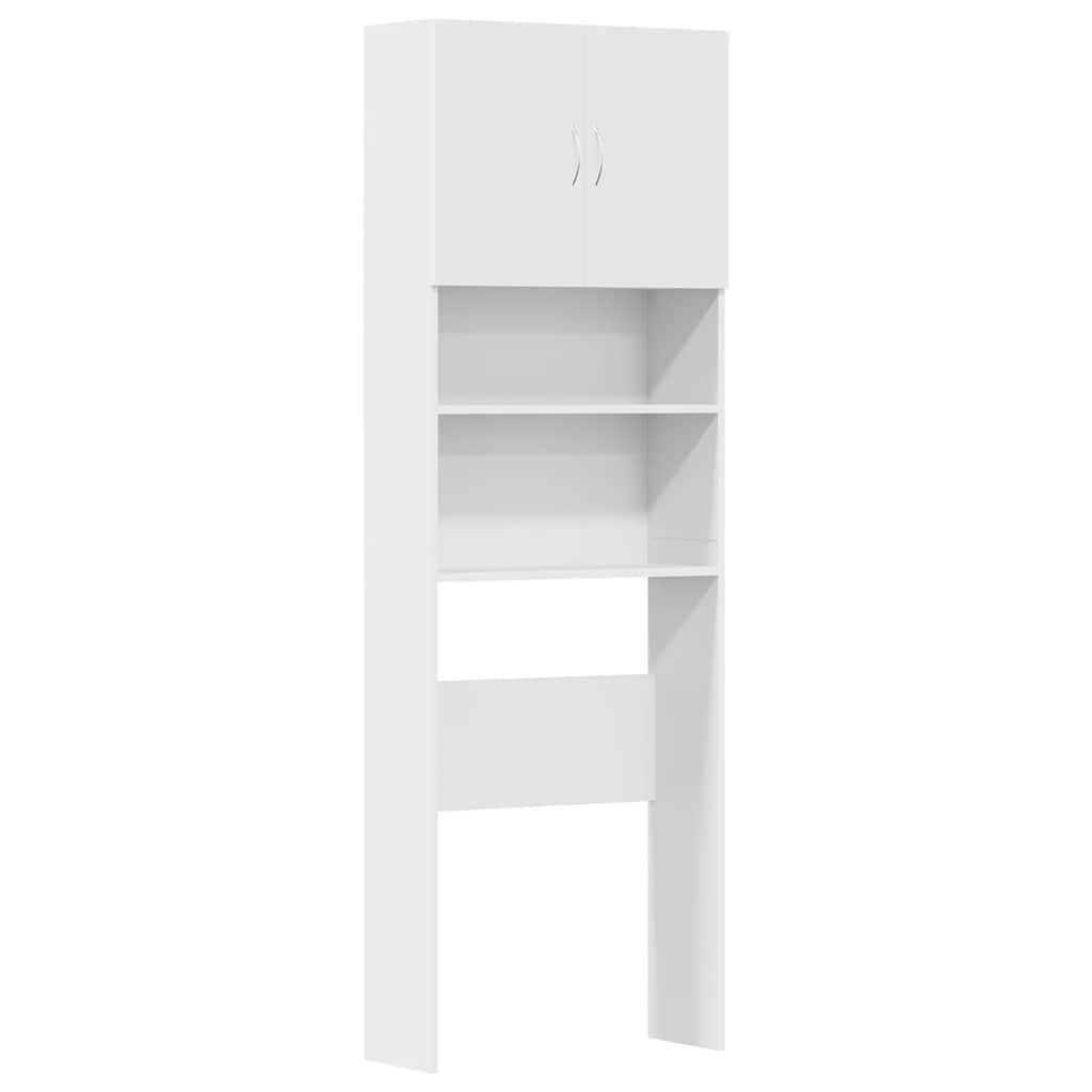 vidaXL Badregal NA Waschmaschinenschrank Weiß 64x24x190 cm Spanplatte