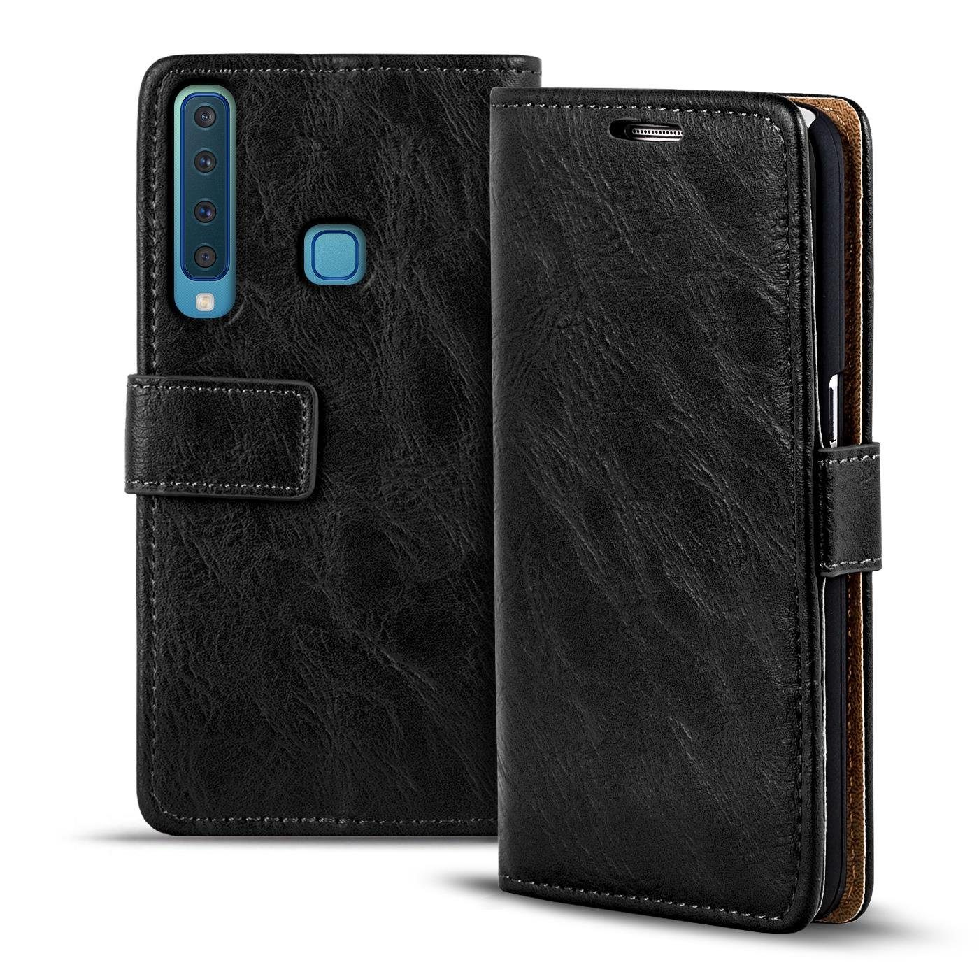 CoolGadget Handyhülle Retro Klapphülle für Samsung Galaxy A9 2018 6,3 Zoll, Schutzhülle Wallet Case Kartenfach Hülle für Samsung Galaxy A9 2018