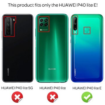 Nalia Smartphone-Hülle Huawei P40 Lite E, Leder-Look Silikon Hülle / Anti-Fingerabdruck / Kratzfest / Rutschfest