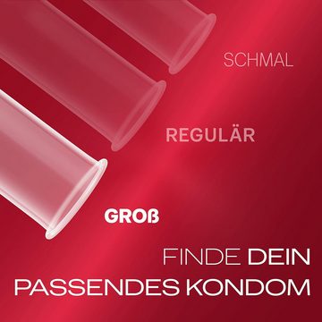 durex XXL-Kondome Gefühlsecht XXL – Dünne Kondome mit großer Passform & mit Silikongleitgel befeuchtet, 30 St.