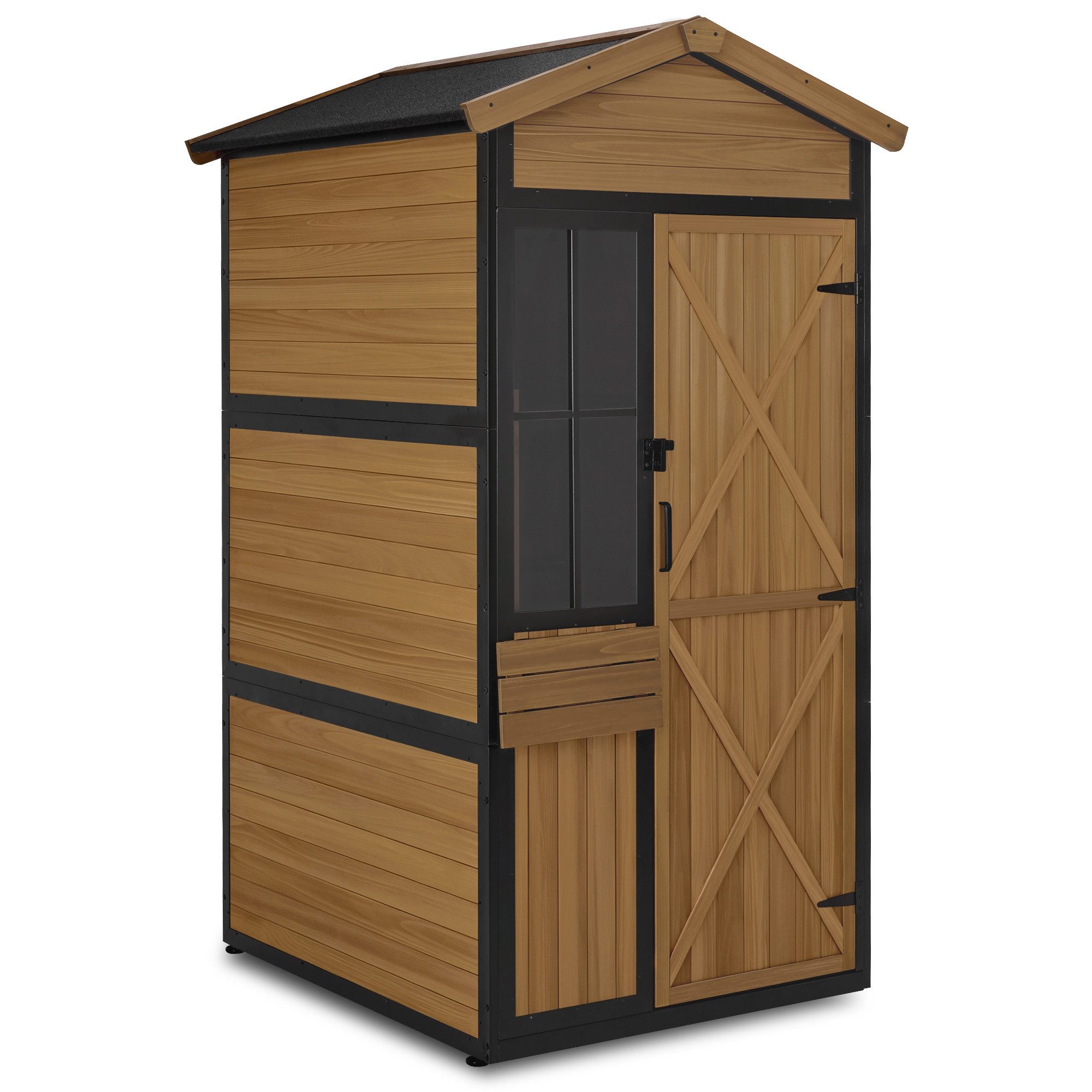MCombo Gerätehaus-Fundamentrahmen M MCombo Gartenschrank Gartenhaus Outdoor Holz, 2750 (Natur)