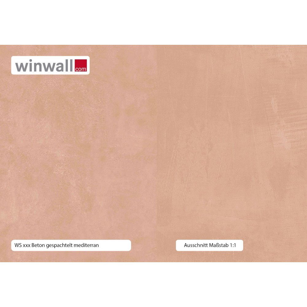 winwall Duschrückwand Duschrückwände ALU-Verbundplatte Dekor: Beton Mediterran, (1-tlg), Wandverkleidung aus Alu