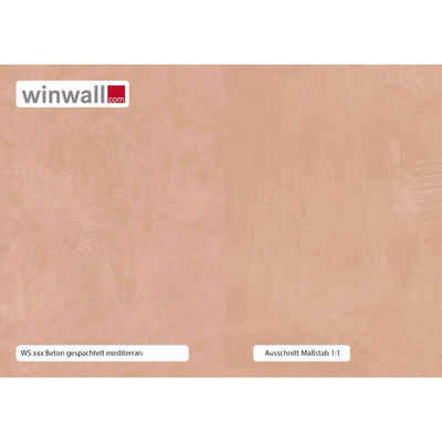 winwall Duschrückwand Duschrückwände ALU-Verbundplatte Dekor: Beton Mediterran, (1-tlg), Wandverkleidung aus Alu