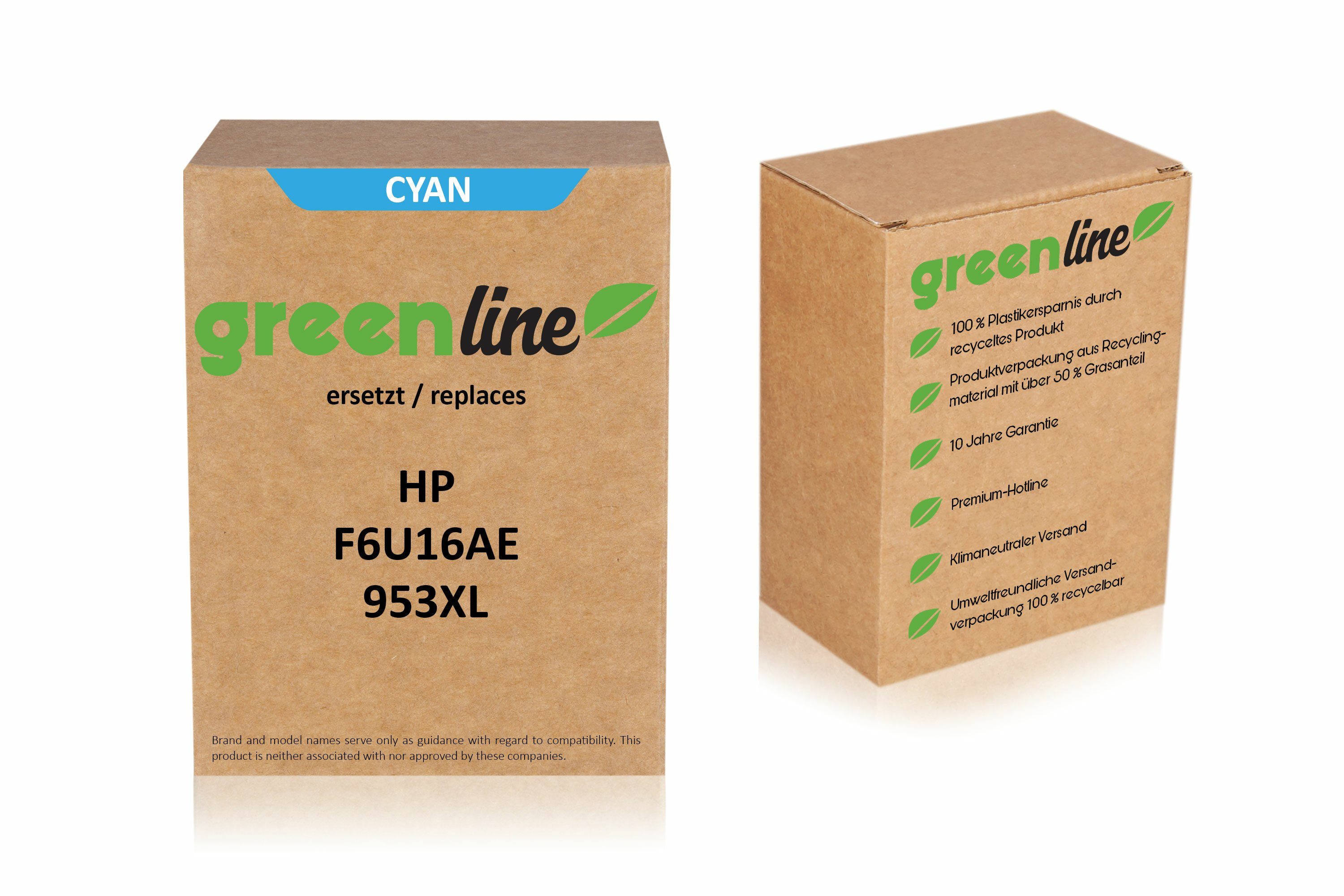 Inkadoo greenline ersetzt HP F6U16AE / 953XL Tintenpatrone Tintenpatrone