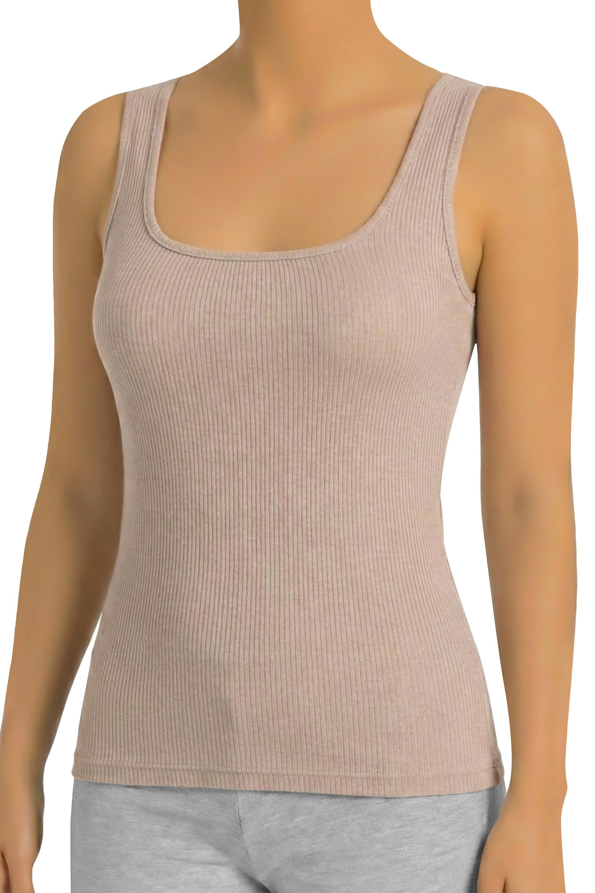 öts Tanktop Damen Baumwoll U-Ausschnitt Top Komfort