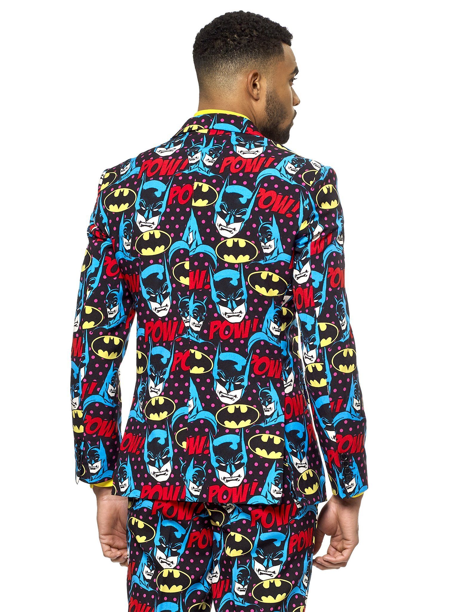 Opposuits Partyanzug Dark Knight - Superhelden Kostüm Anzug - Karneval, Mit diesem Anzug wird auch dem Dark Knight nichts zu bunt!