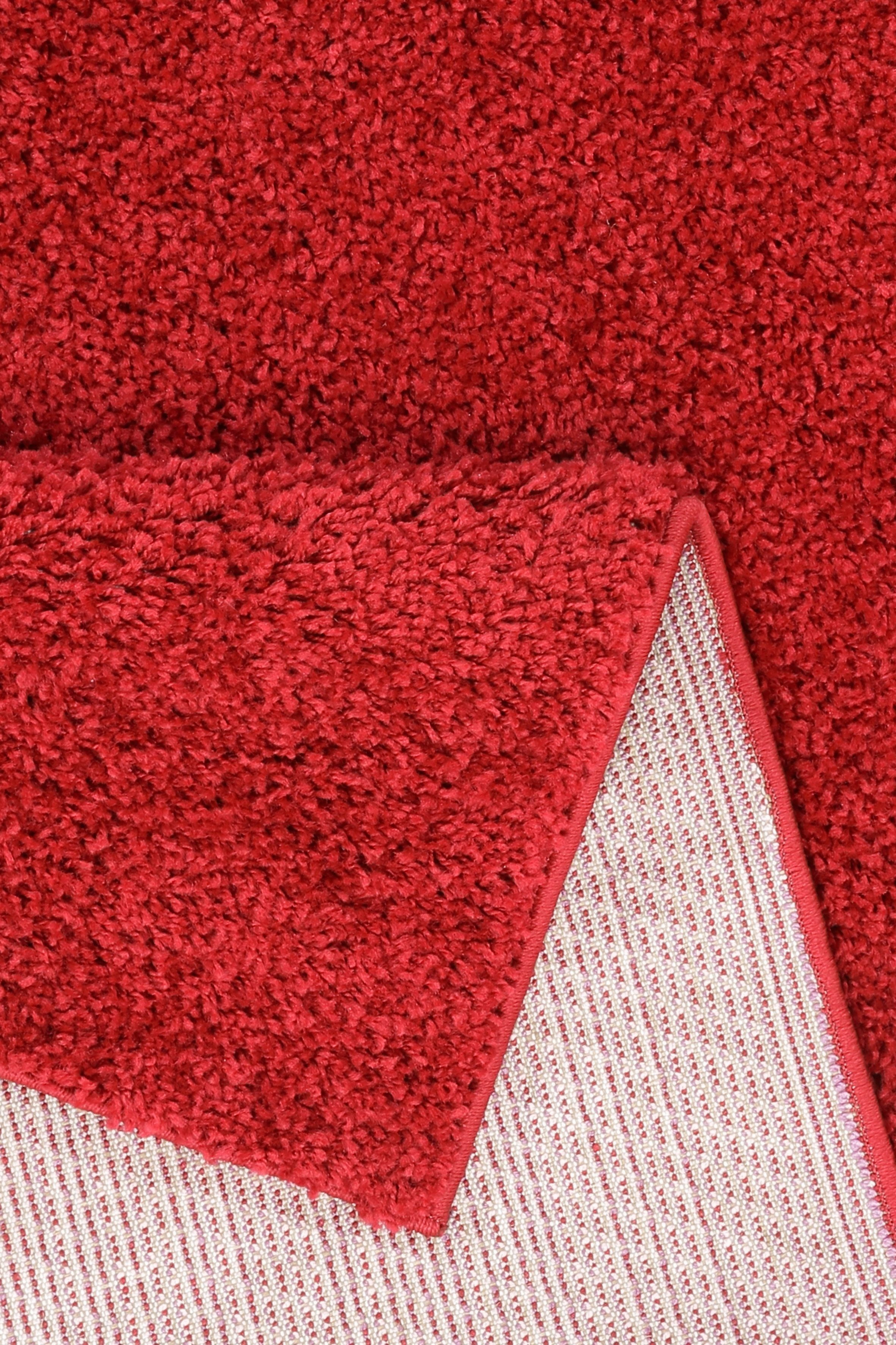 Hochflor-Teppich Bodrum, weicher mm, home, Höhe: rechteckig, rot einfarbig 30 my Flor