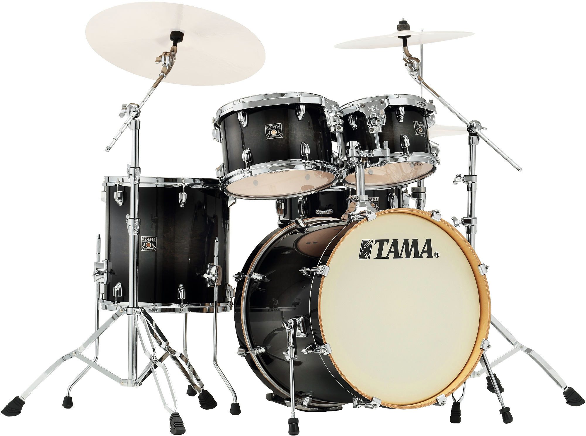 Tama Schlagzeug CL50R-TPB Superstar Classic Drumkit Transparent Black Burst,5-teiliges Drumset im Classic-Design, 5-St., inklusive Hardware, 100% Ahornkessel