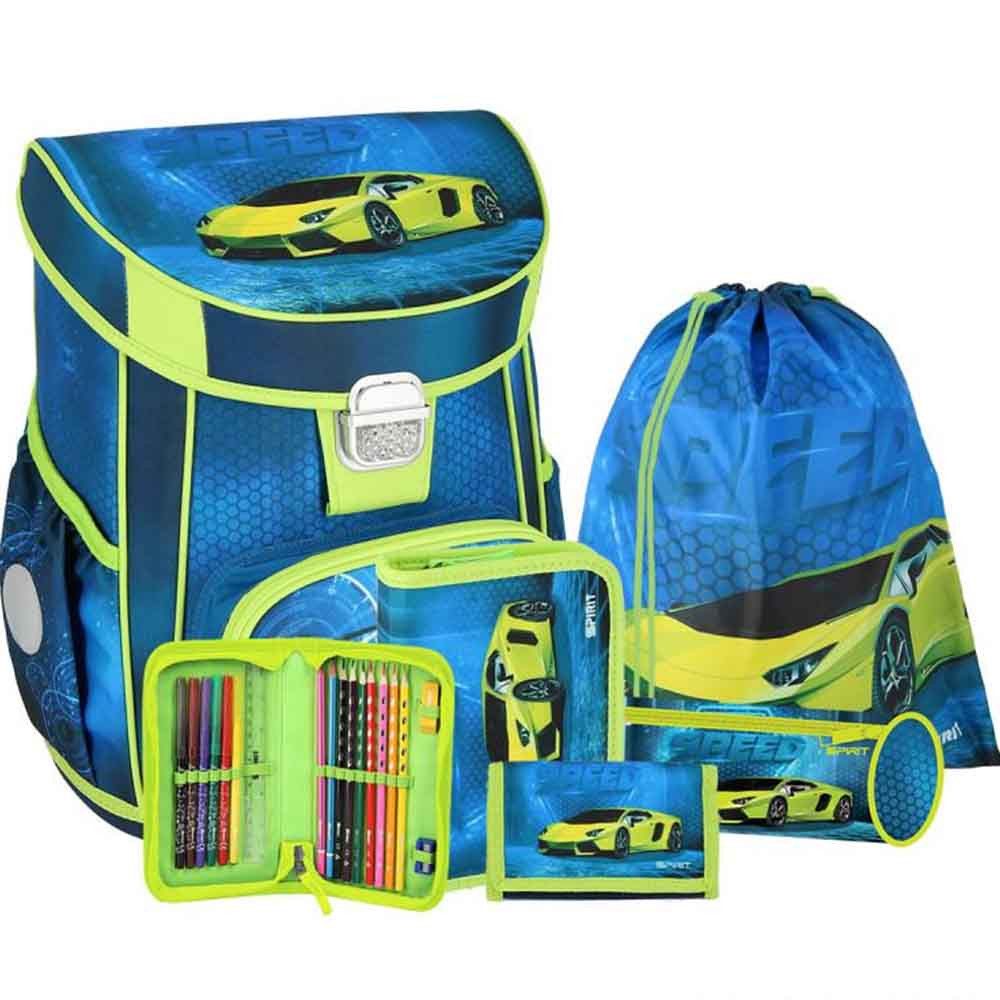 Spirit Schulranzen Set Vision 11-teilig 2026 Jungen blau Speed Racer
