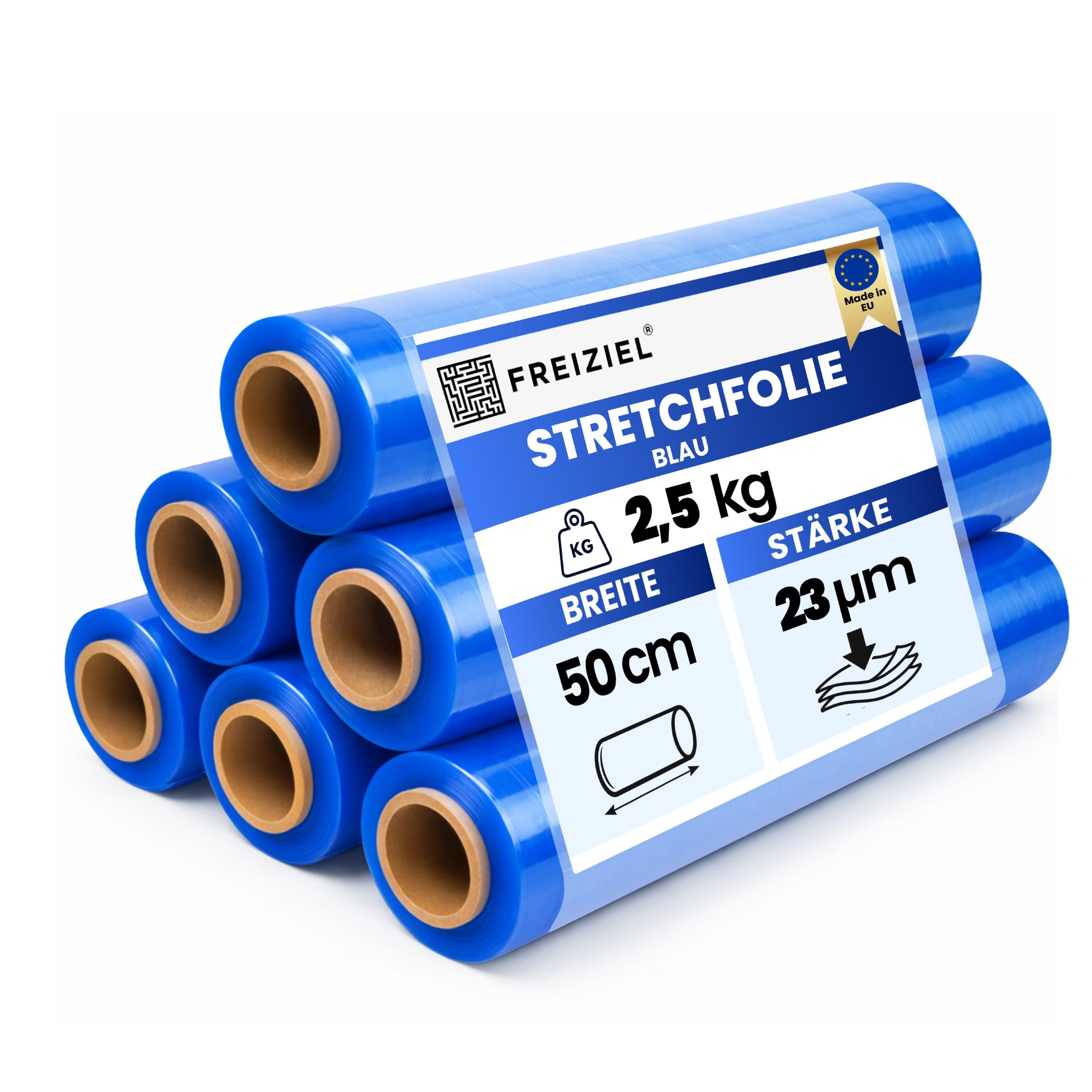 Freiziel Schutzfolie 6 x Stretchfolie 50cm 2,5kg 23my