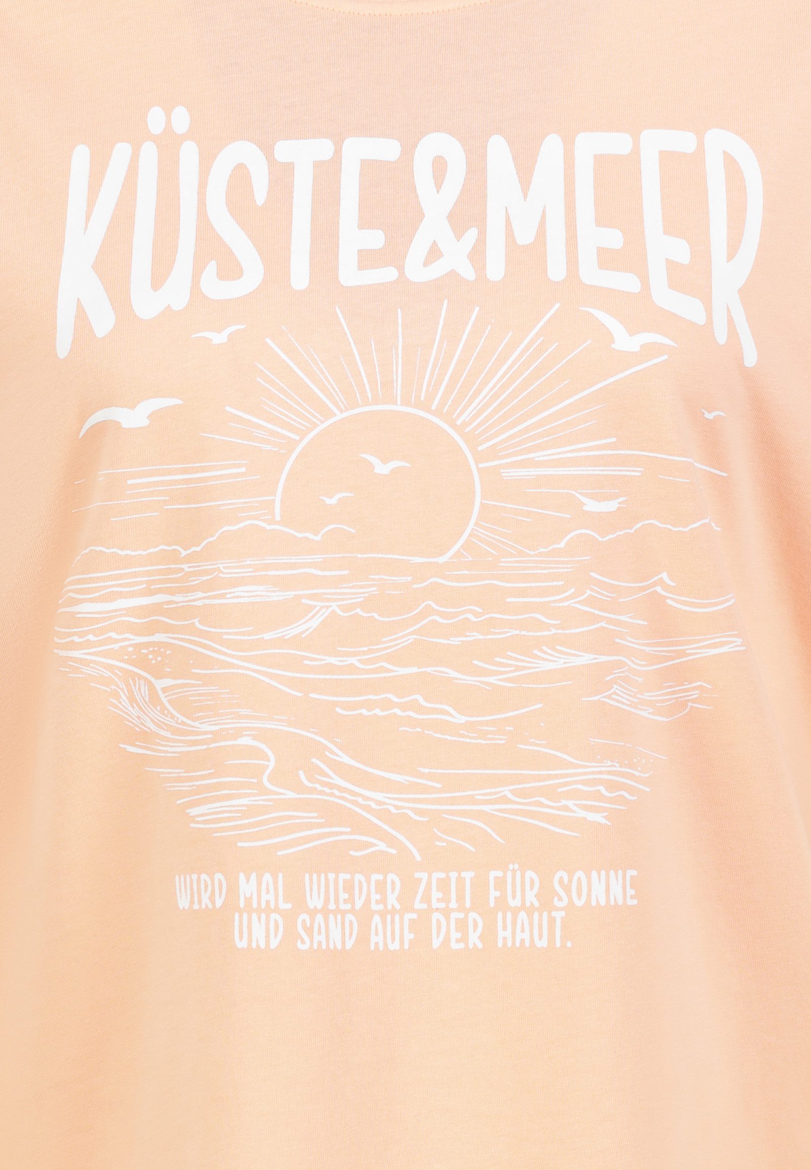 Eight2Nine T-Shirt Damen Baumwollshirt mit Küstenprints verschiedene Küsten- und Meeresmotive