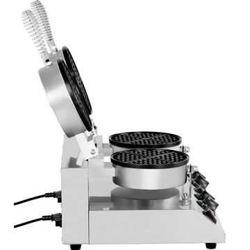 Royal Catering Waffeleisen Doppeltes Waffeleisen rund Waffelmaschine Profi Waffeleisen 2.600 W, 2,600 W