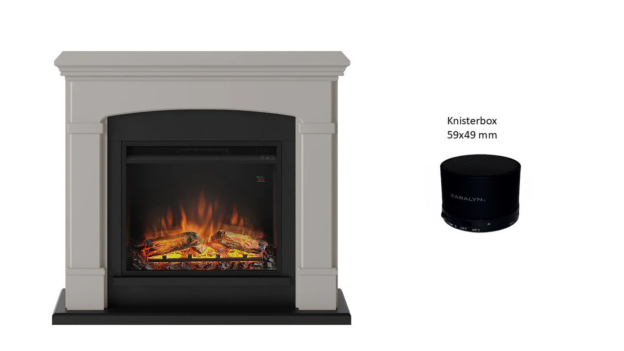 TAGU Elektrokamin TAGU Helmi Elektrokamin mit 23 Zoll light Beige incl. Soundmodul.