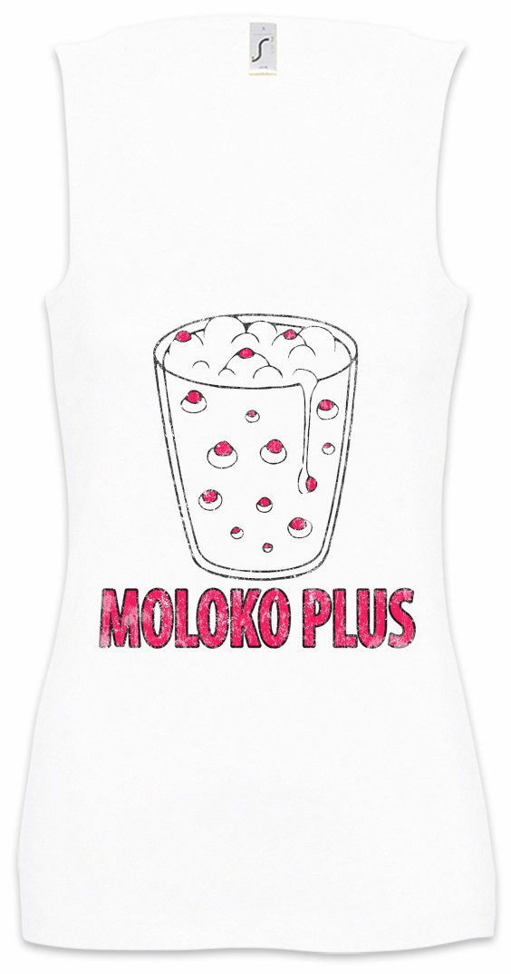 Urban Backwoods Tanktop Moloko Plus Ärmelloses Damen T-Shirt Clockwork Uhrwerk Milch Alex Orange DeLarge Milk Korova