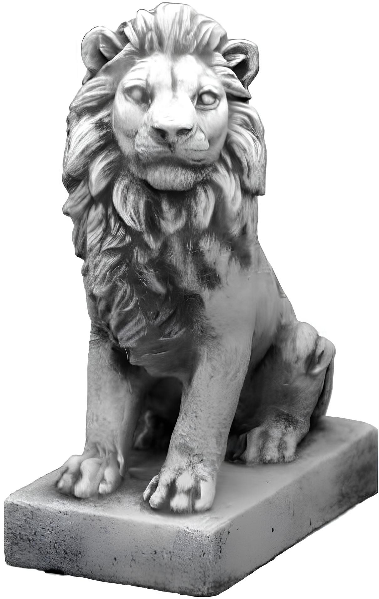 JVmoebel Skulptur Löwe aus hochwertigem Kunststein für den Garten (1 St), Made in Europa