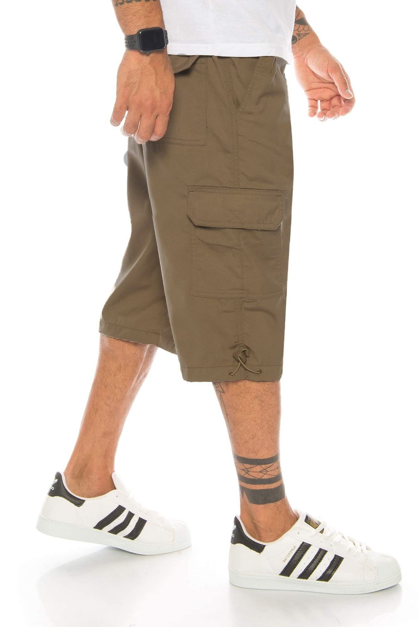 Kendindza Collection Cargoshorts Bermuda Shorts Herren Kurze Hose Herren 3/4 Hose Cargo Shorts Kurze Hose Herren Cargoshorts Herren Sommer Stretch Gummibund