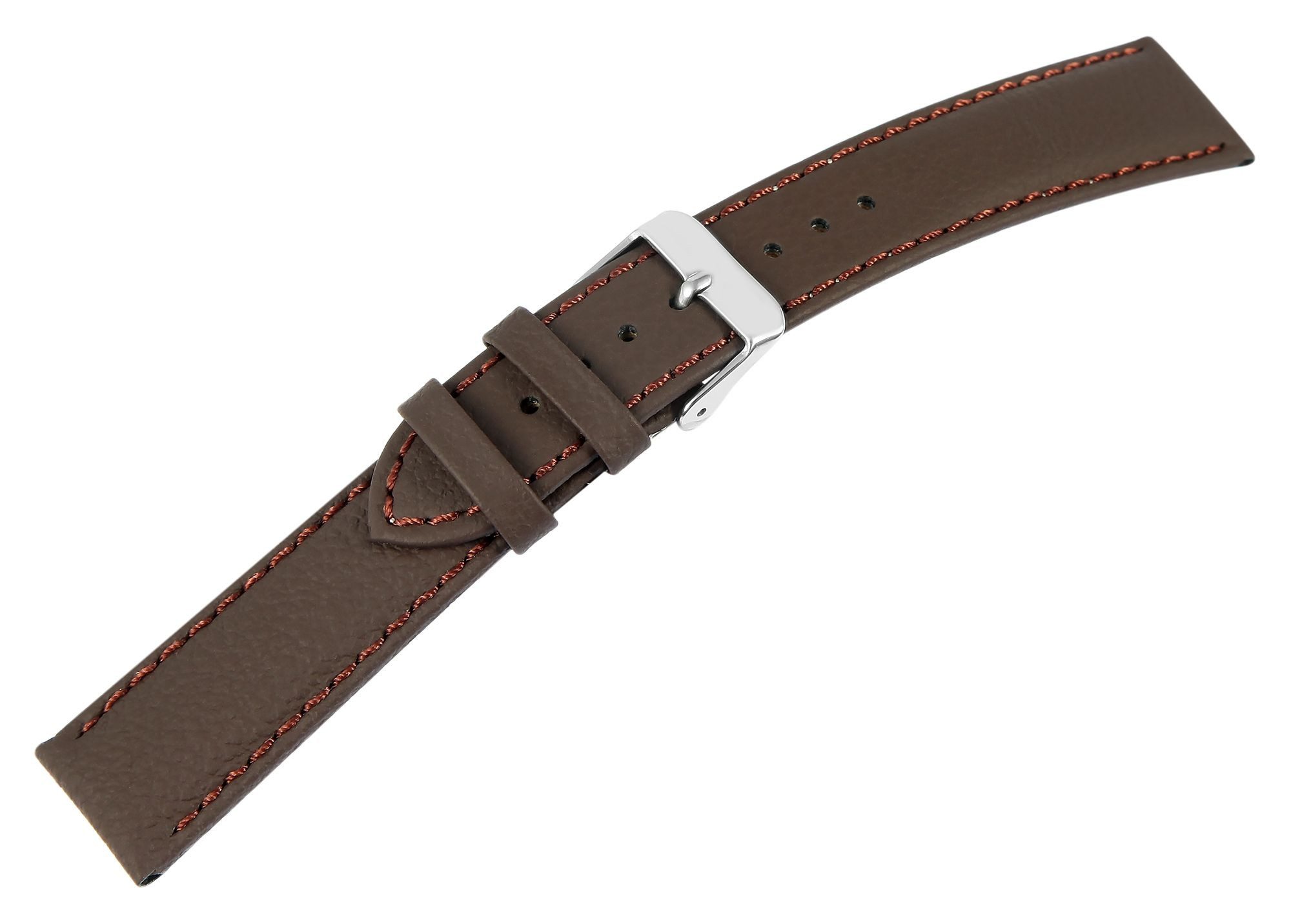 Steinmeister Uhrenarmband 8000439 Echtleder-Uhrenarmband, dunkelbraun, 18 mm