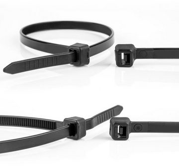 Sarcia.eu Kabelbinder Polyamid-Kabelbinder, 370x4,8 mm, schwarz x100