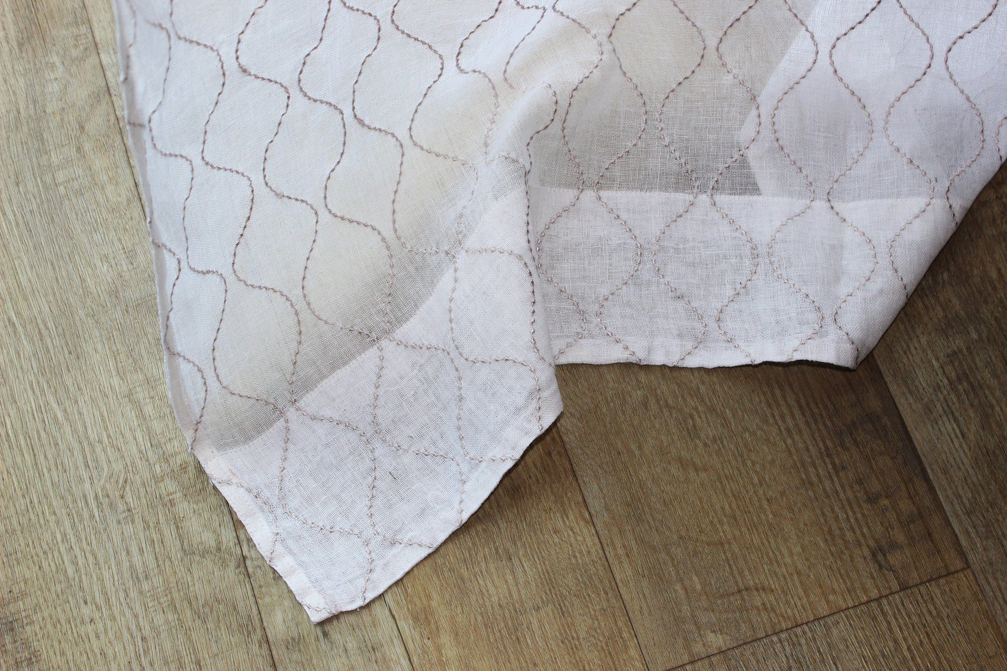 Indradanush Vorhang Vorhang blickdicht 100% Leinen natur Wellenmuster (1 St günstig online kaufen