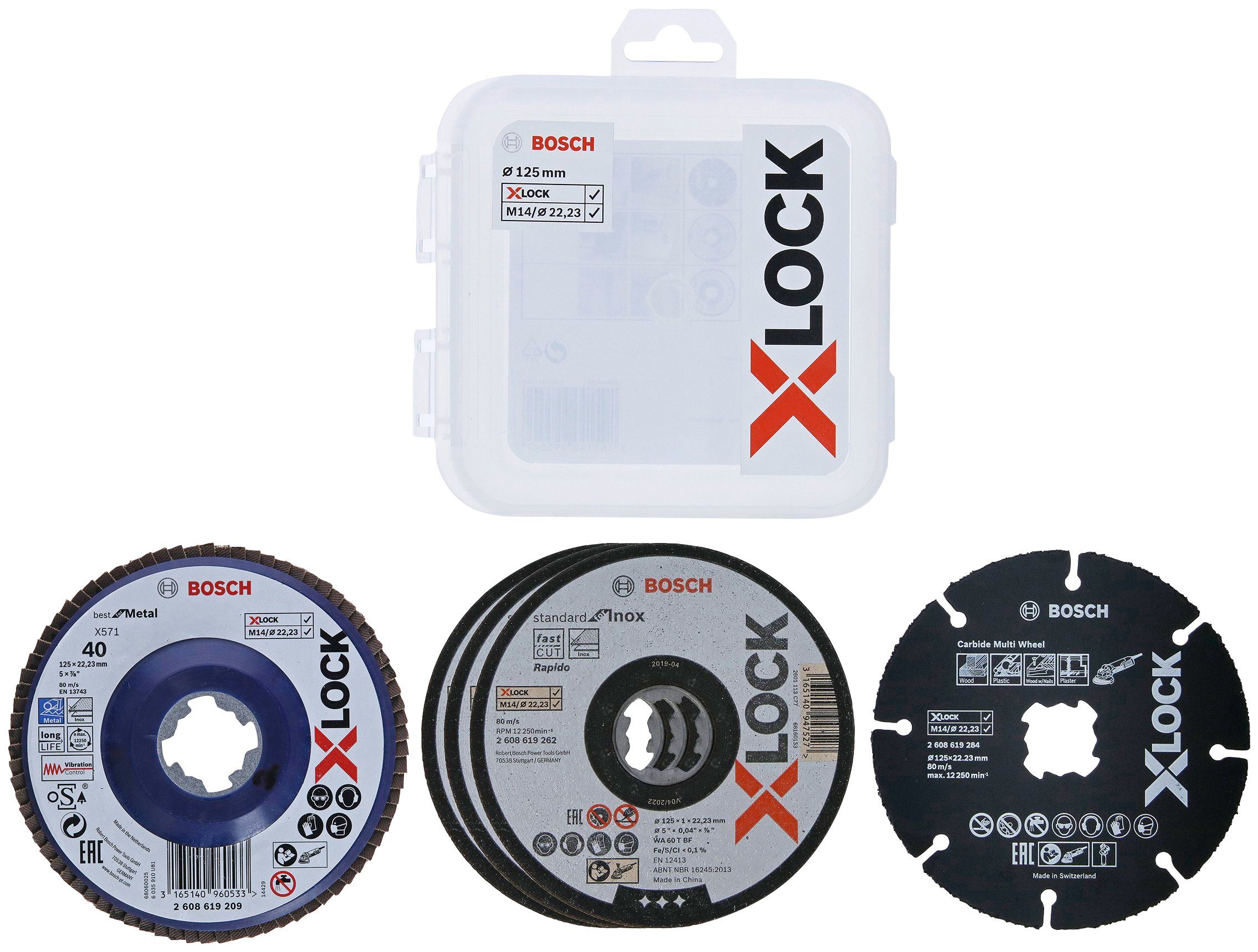 Bosch Professional Trennscheibe X-LOCK, (5-tlg)