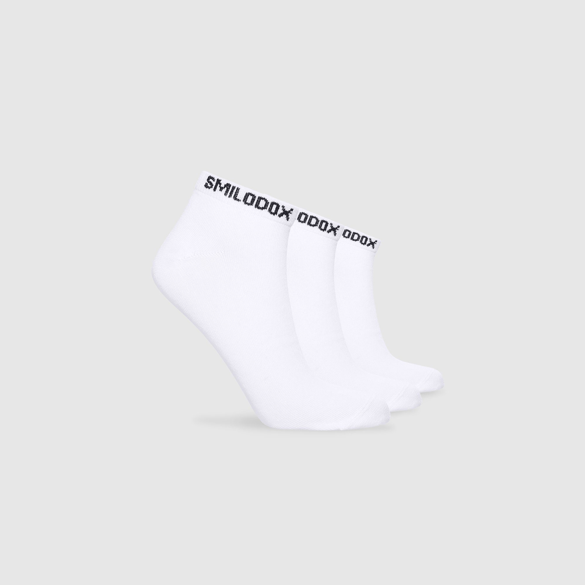 Smilodox Tennissocken Women Sneaker Socks 3er Pack Weiß