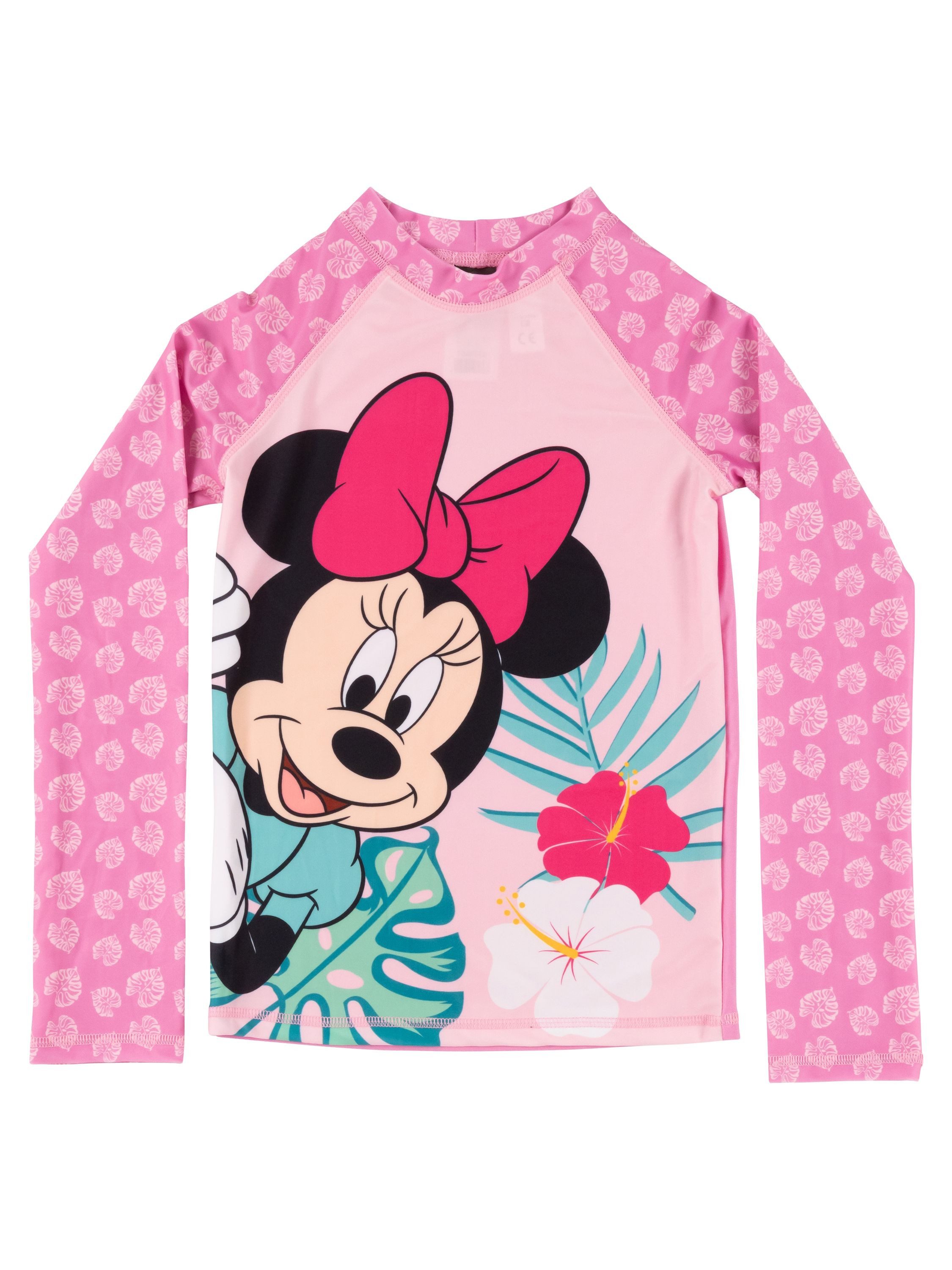 United Labels® Badeanzug Minnie Mouse Schwimmset UV-Schutz 30 Badeanzug langarm Shirt Hose