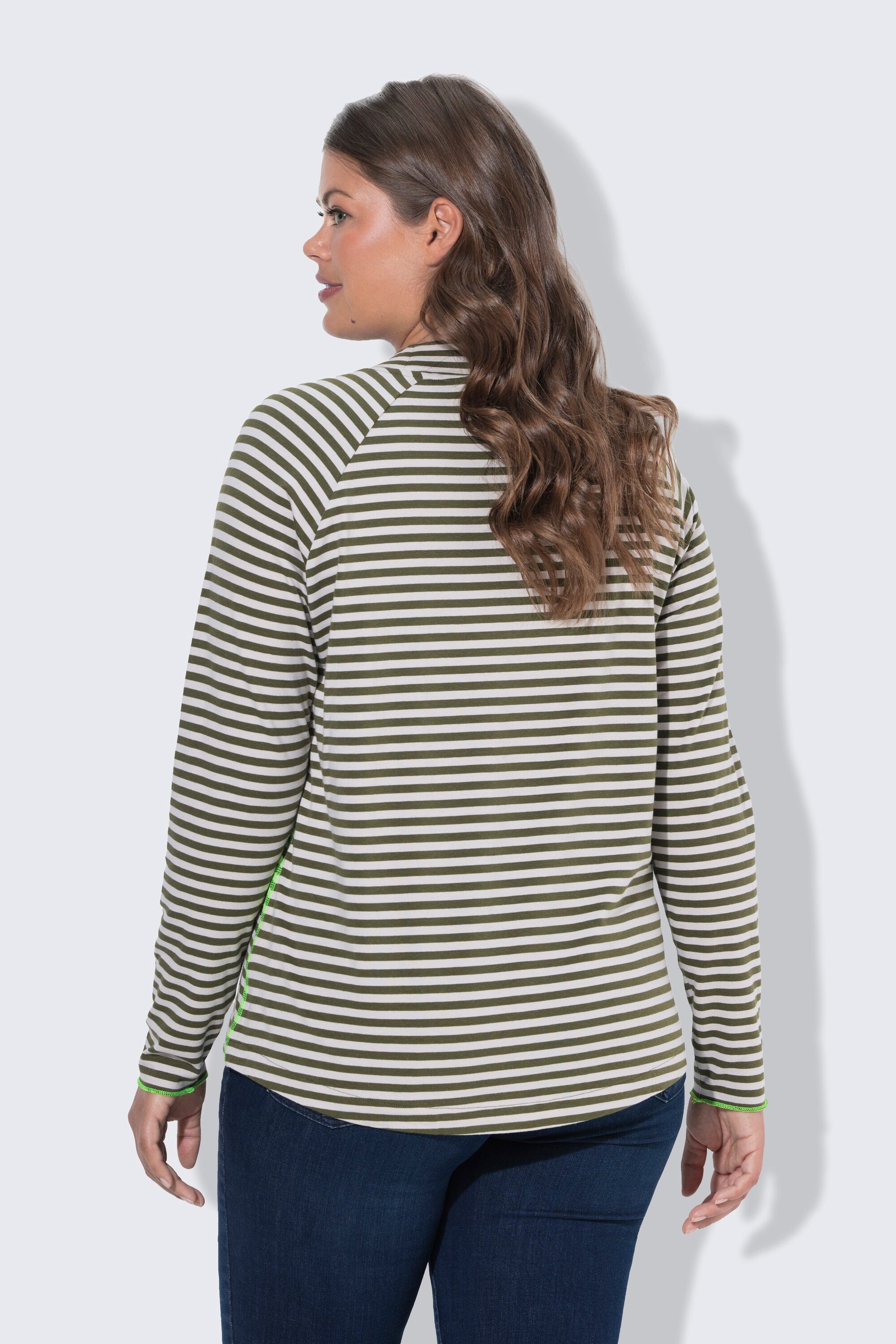 Laurasøn T-Shirt Ringelshirt Langarm Stehkragen – Bild 3 von 4
