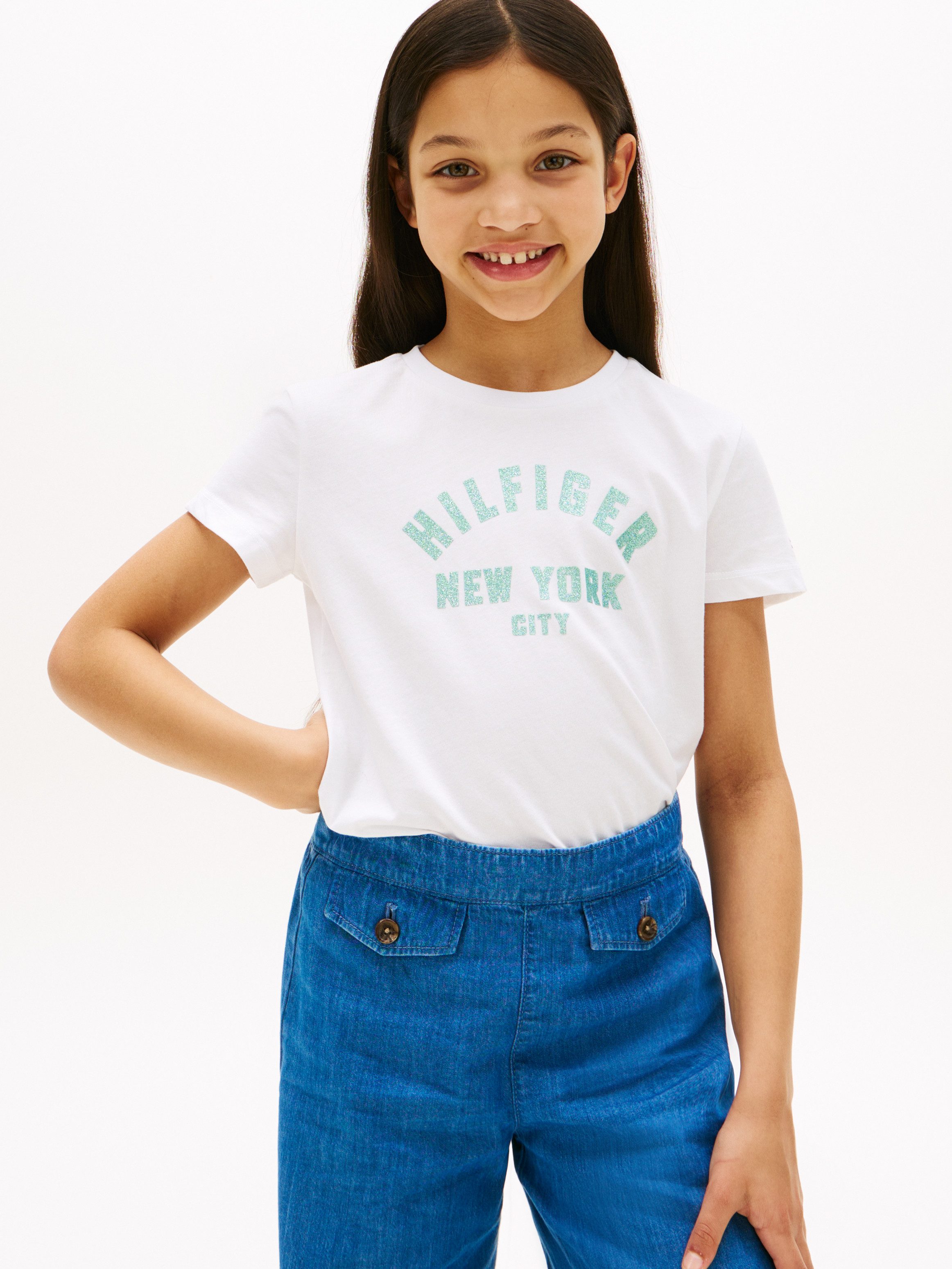 Tommy Hilfiger T-Shirt HILFIGER GRAPHIC T-SHIRT für Kinder bis 16 Jahre, mit großem Druck