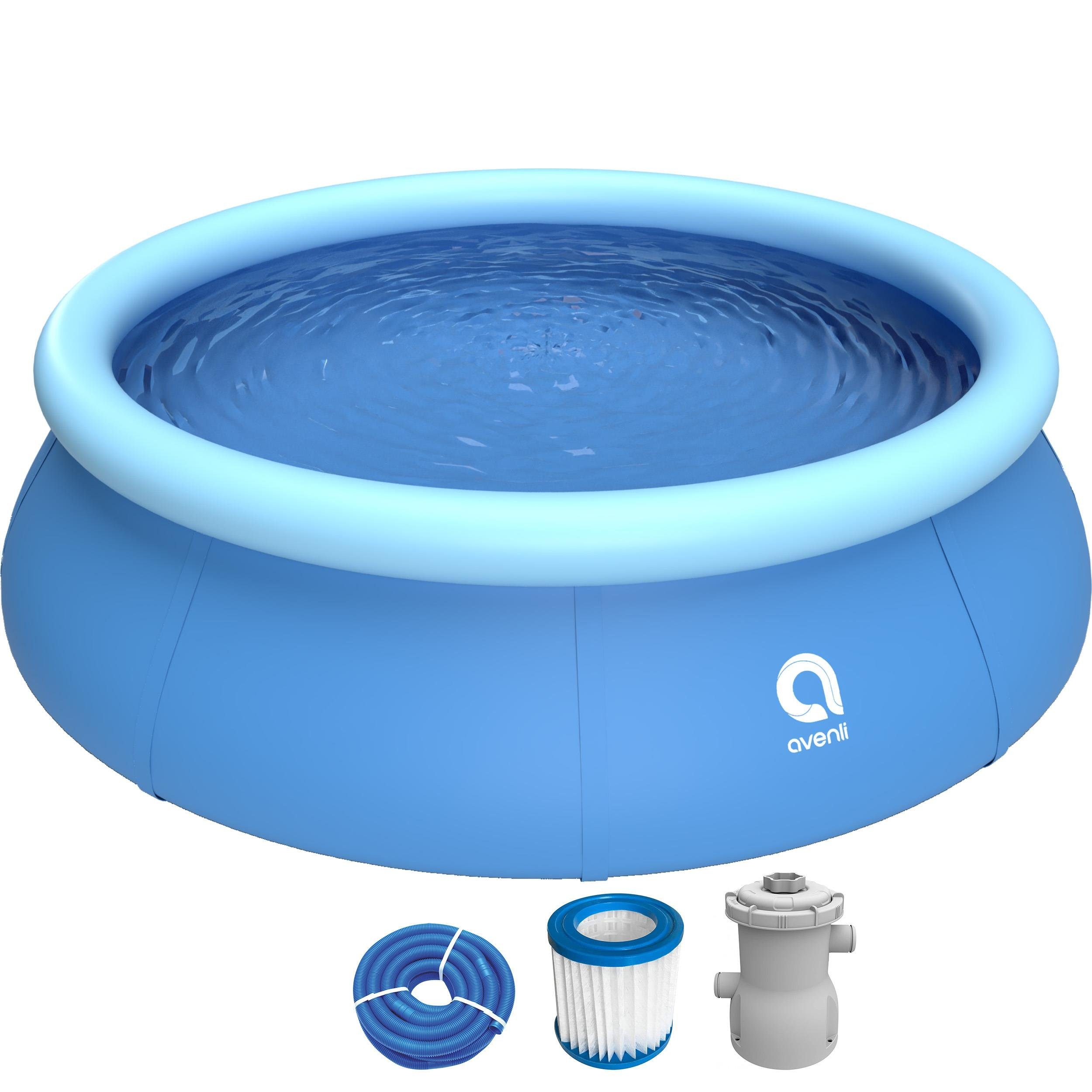 Avenli Pool Prompt Set Pool 305 x 76 cm (Aufstellpool Komplettset, Quick Up Pool Komplettset), Swimmingpool inklusive Filterpumpe und Filterkartusche