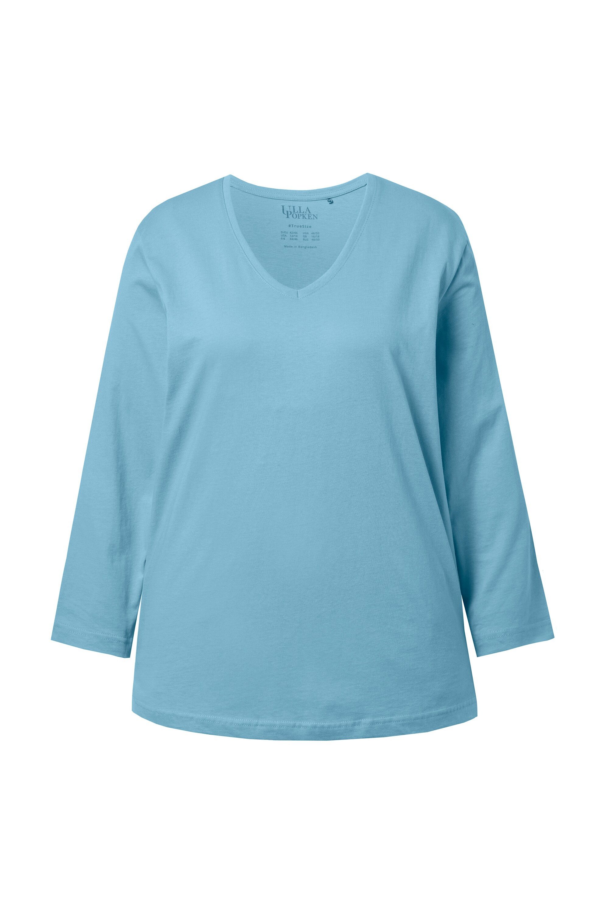 Ulla Popken T-Shirt Shirt V-Ausschnitt Relaxed Langarm – Bild 2 von 4