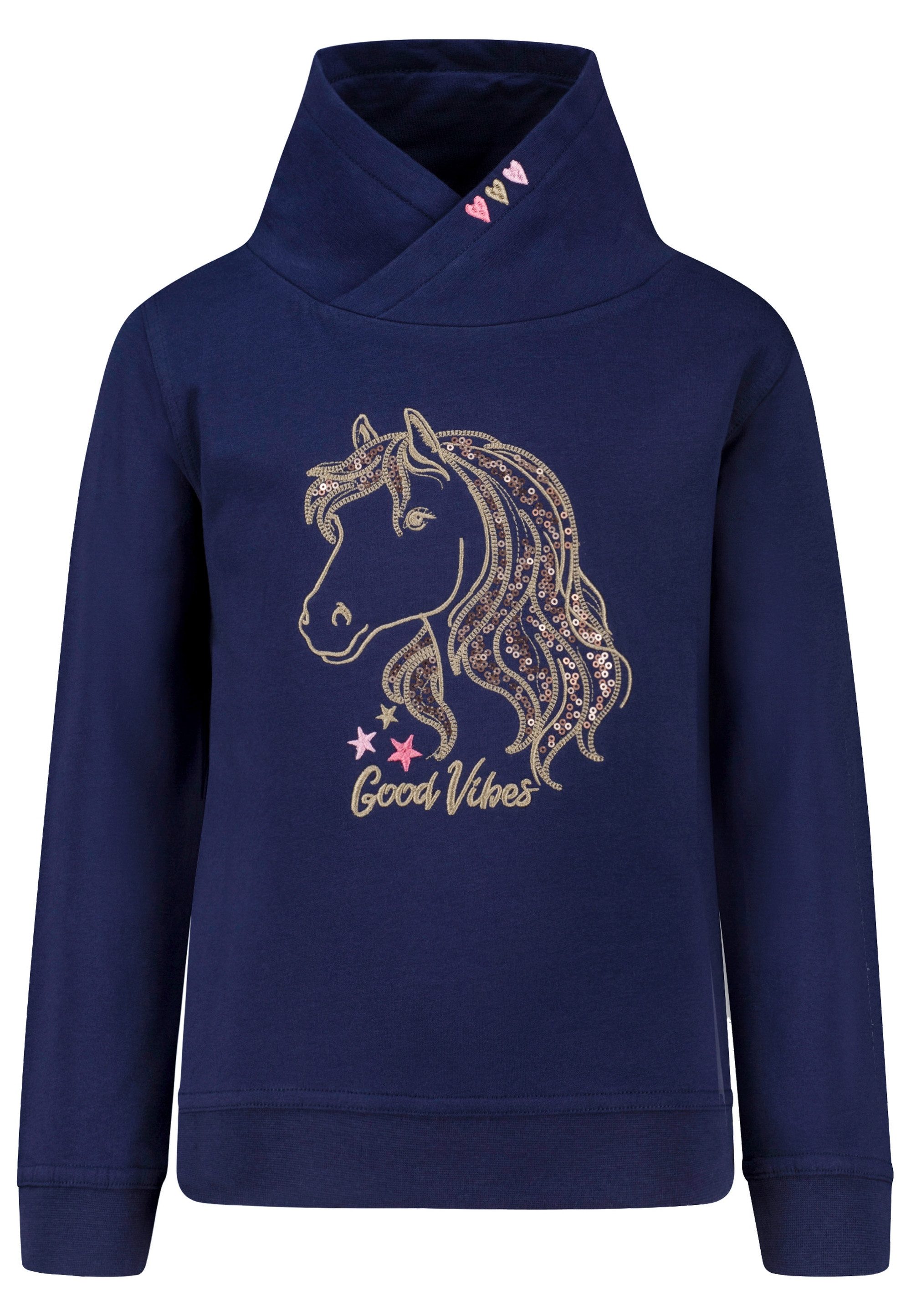 SALT AND PEPPER Kapuzensweatshirt Star Stable mit gesticktem Pferdemotiv und Pailletten