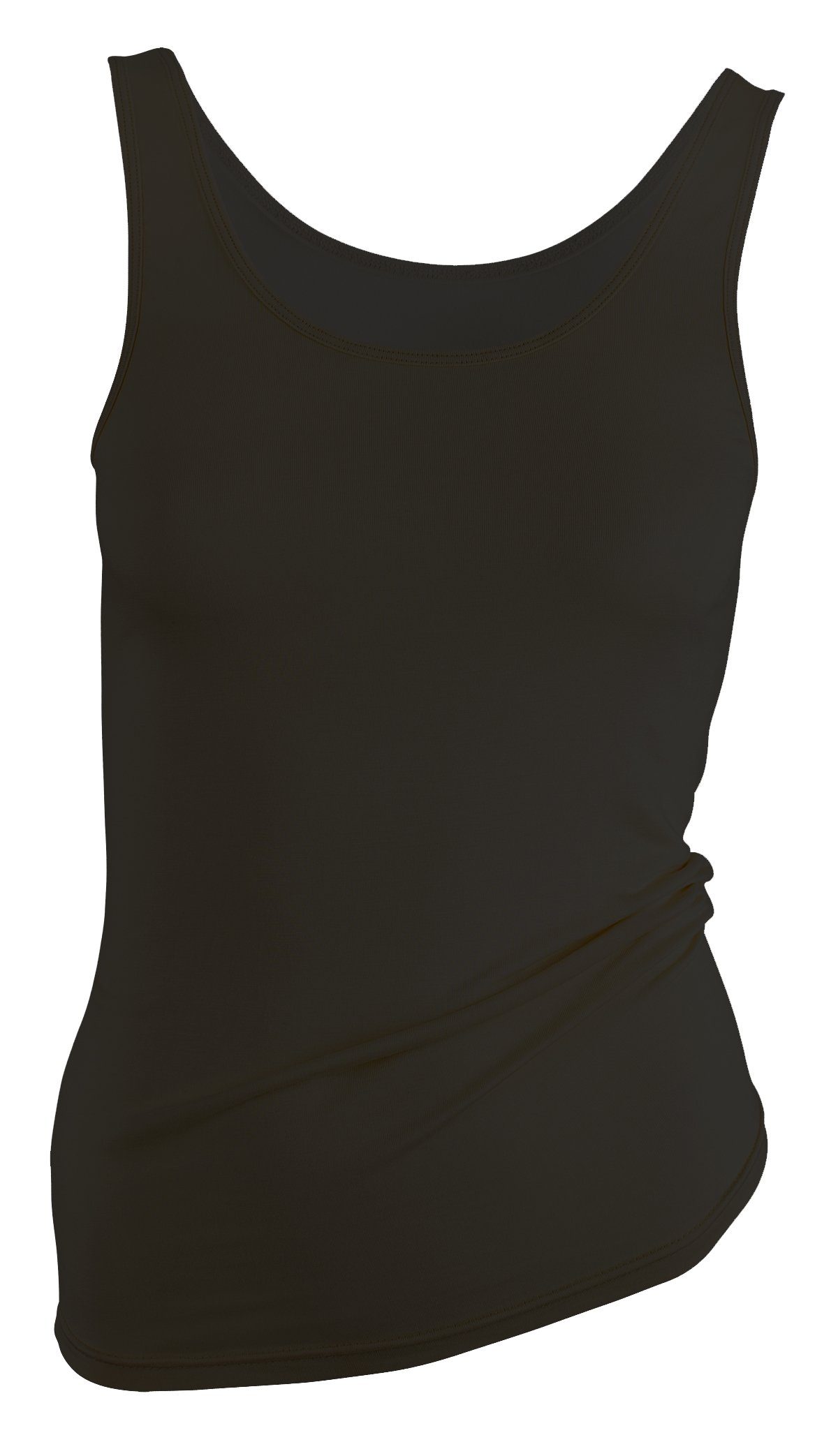 Yenita® Unterhemd Top (2-St) und weich atmungsaktiv Bambusviskose durch schwarz