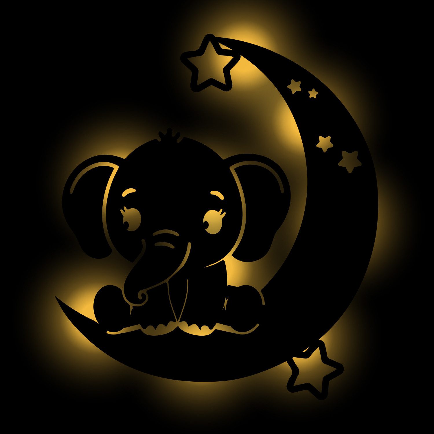 Namofactur LED Wandleuchte Baby Elefant auf günstig online kaufen