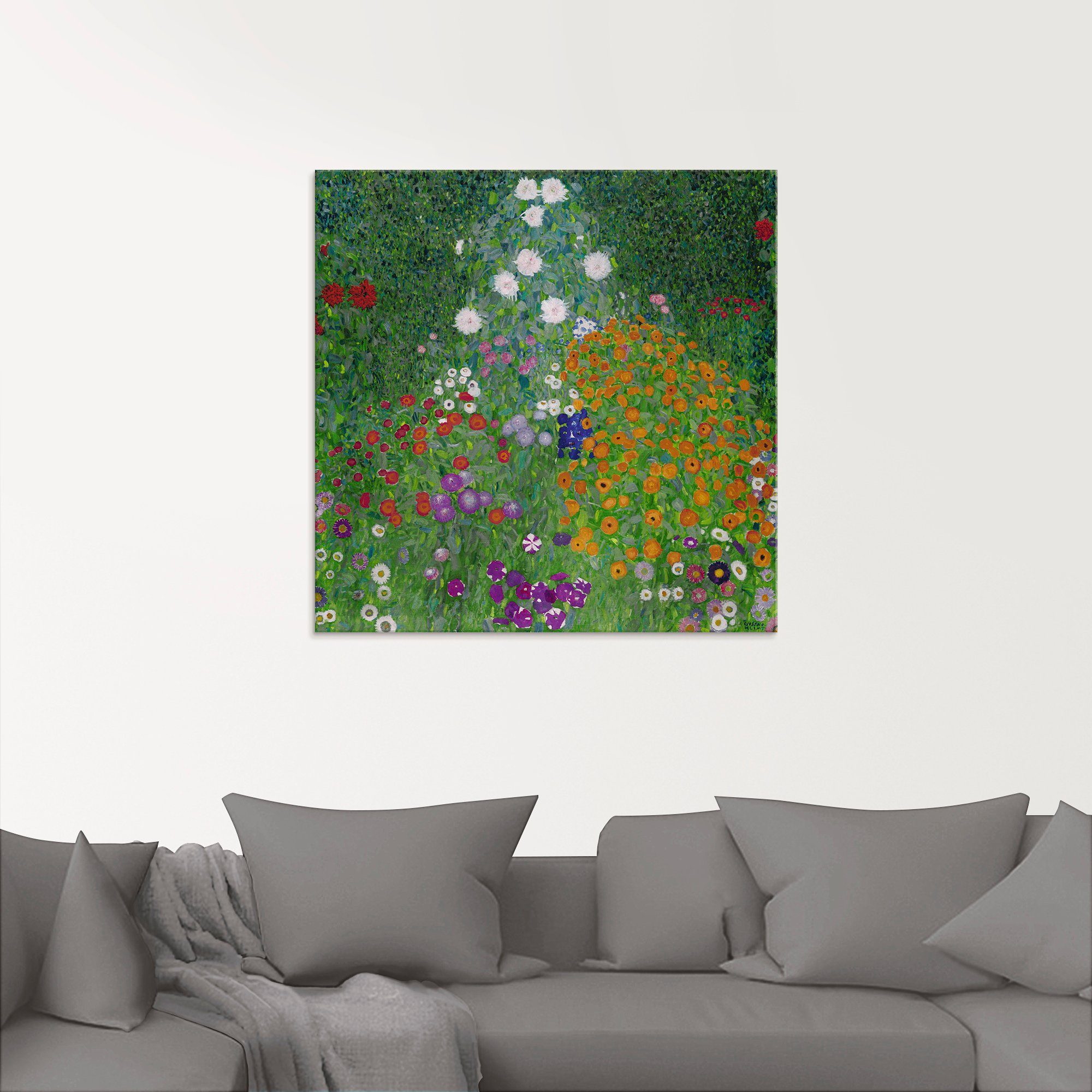Artland Glasbild Bauerngarten. 1905-07, Blumenwiese (1 St), in verschiedenen Größen