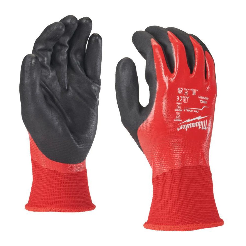 Milwaukee Arbeitshandschuhe Milwaukee Schutzhandschuhe Nitrylbeschichtet L/9 Schnittschutz Level