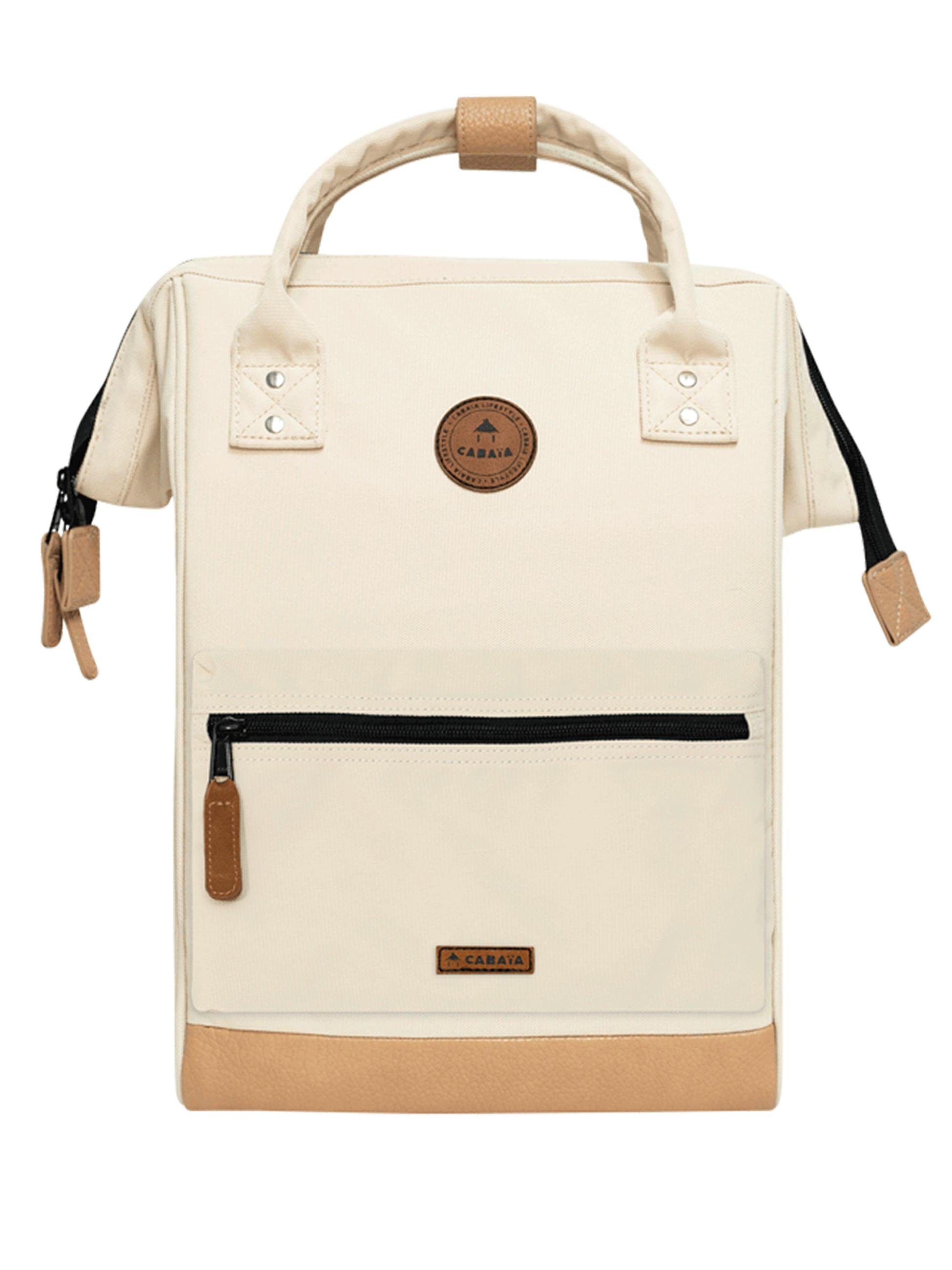 CABAIA Tagesrucksack Adventurer M Recycled, Cityrucksack mit austauschbaren Vordertaschen beige